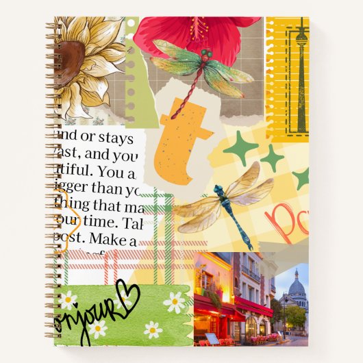 Aangepast plakboek Elegante collage Moderne kunstw Notitieboek (Voorkant)