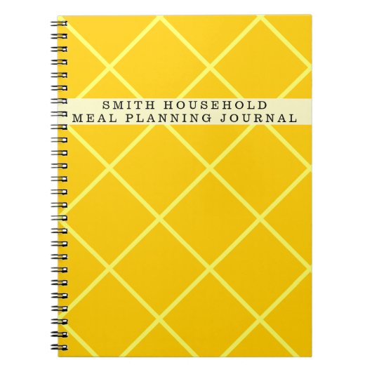 Aangepast planningsjournaal voor maaltijden notitieboek (Voorkant)