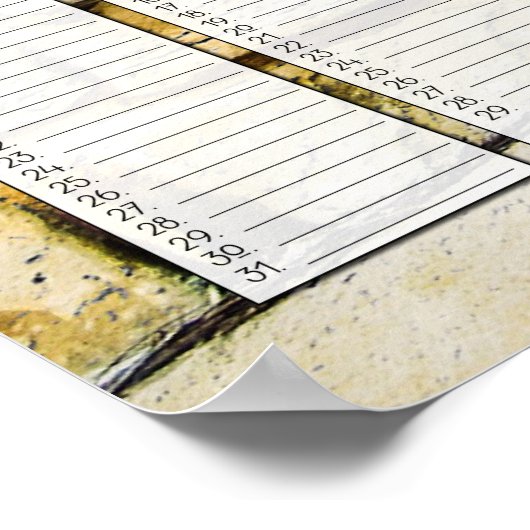 Aangepast Plant - kalender speciale dagen Poster (Hoek)