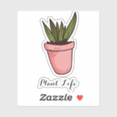 Aangepast Plant leven Potlood Succulents Greenery Sticker (Vel)