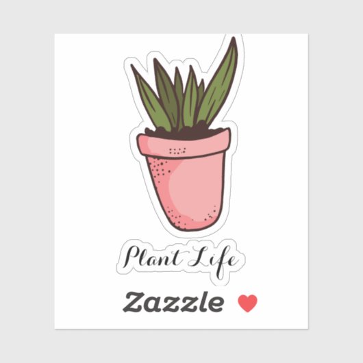 Aangepast Plant leven Potlood Succulents Greenery Sticker (Vel)