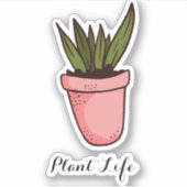 Aangepast Plant leven Potlood Succulents Greenery Sticker (Voorkant)