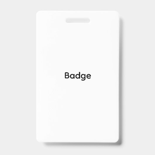 Aangepast | Plastic Badge - Verticaal (Voorzijde)