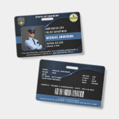 Aangepast politieagent wetshandhaving ID Badge (Voor- en achterkant)