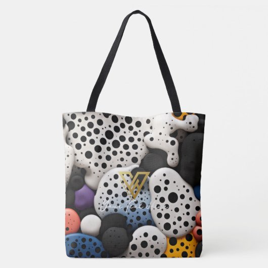 Aangepast: Polka Dot Array Aangepast Tas (Achterkant)