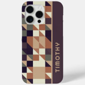 Aangepast polygoon driehoeken vierkanten kunstpatr Case-Mate iPhone case (Achterkant)