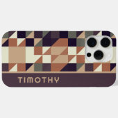 Aangepast polygoon driehoeken vierkanten kunstpatr Case-Mate iPhone case (Achterkant (horizontaal))