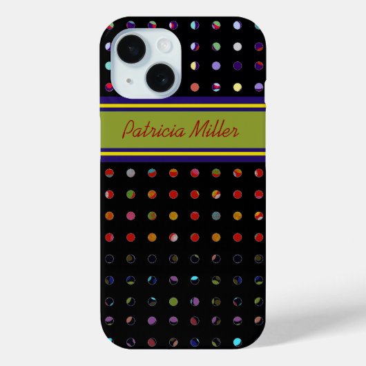 Aangepast poolpuntenpatroon Case-Mate iPhone case (Achterkant)