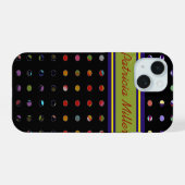 Aangepast poolpuntenpatroon iPhone 15 case (Achterkant horizontaal)