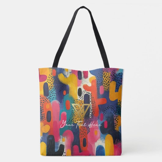 Aangepast: Pop Art Panache Gepersonaliseerd Tas (Achterkant)