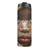 Aangepast: Portret Art Tumbler Thermosbeker (Voorkant)