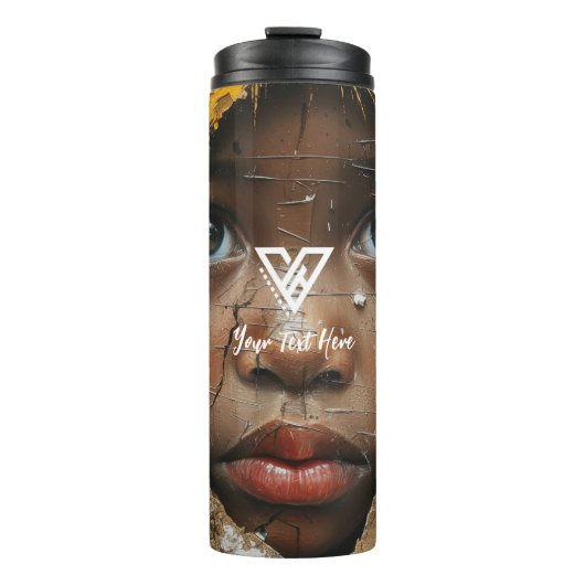 Aangepast: Portret Art Tumbler Thermosbeker (Voorkant)