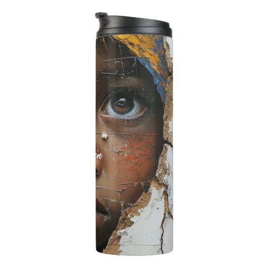 Aangepast: Portret Art Tumbler Thermosbeker (Geroteerd rechts)