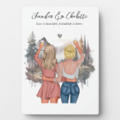 Aangepast portret beste vriend met herfstruimte fotoplaat (voorkant)