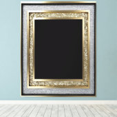 aangepast portret - Premium Canvas Afdruk (Insitu (Houten vloer))