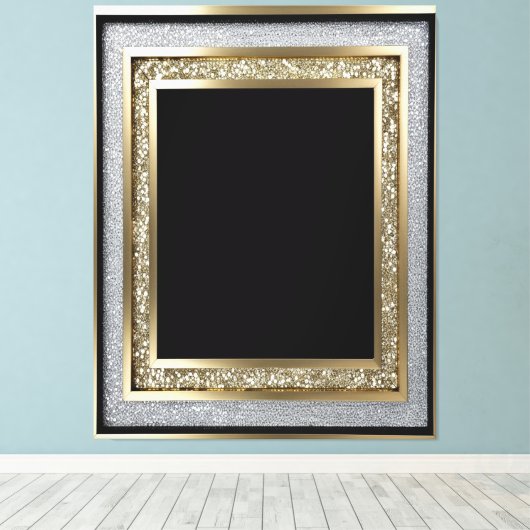 aangepast portret - Premium Canvas Afdruk (Insitu (Houten vloer))