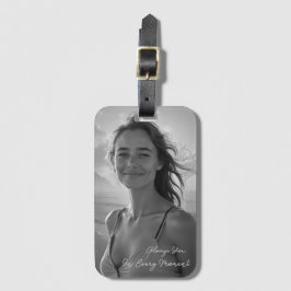 Aangepast Portret Van Haar – Eenvoudig Fotocadeau Bagagelabel