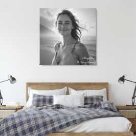Aangepast Portret Van Haar – Eenvoudig Fotocadeau Canvas Afdruk