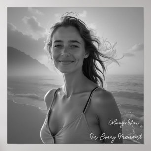 Aangepast Portret Van Haar – Eenvoudig Fotocadeau Poster