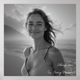 Aangepast Portret Van Haar – Eenvoudig Fotocadeau Poster