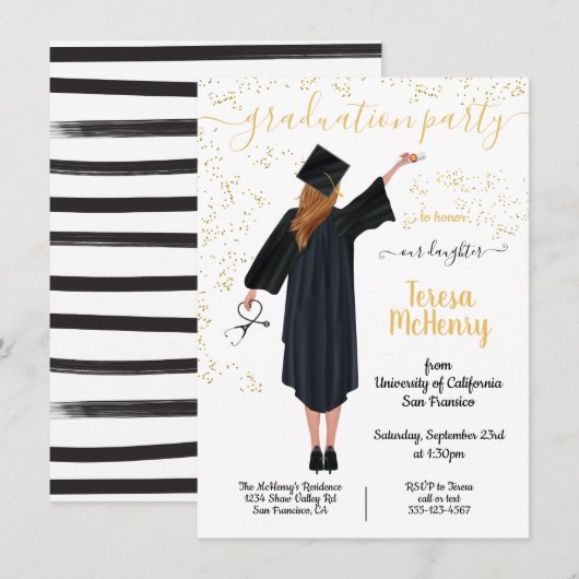 Aangepast portret verpleegkundig Afstuderen IV Kaart (Voorkant / Achterkant)