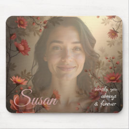 Aangepast Portret voor Haar – Gepersonaliseerd Fot Muismat