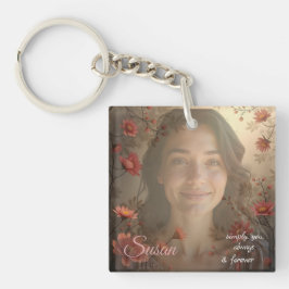 Aangepast Portret voor Haar – Persoonlijke Fotocad Sleutelhanger