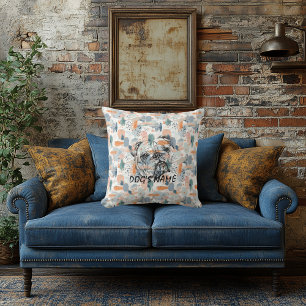 Aangepast Portretkussen van Engelse Bulldog Abstra Kussen