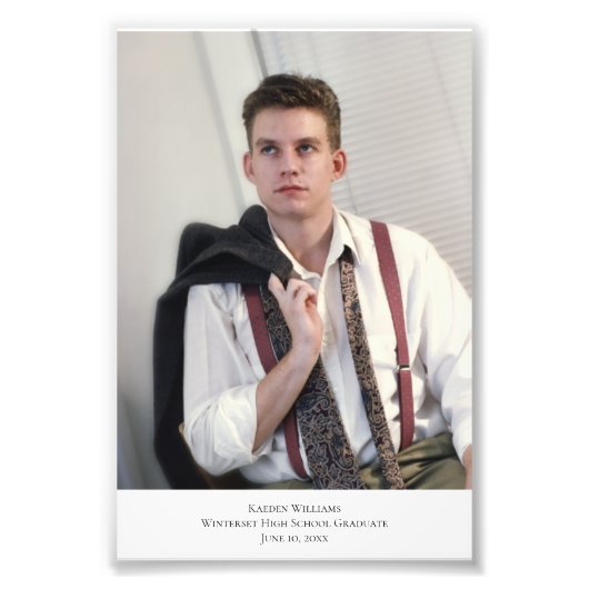 Aangepast portretonderschrift 3 Fotouitbreiding Foto Afdruk (Voorkant)