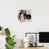 Aangepast Poster Aangepaste foto van Besties Roze (Thuiskantoor)