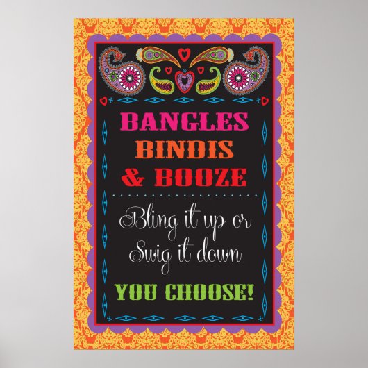 Aangepast Poster Bollywood Booze (Voorkant)