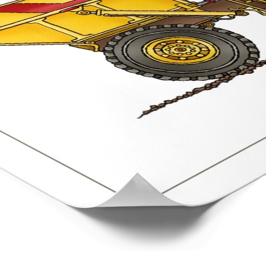 Aangepast Poster bouwapparatuur (Hoek)