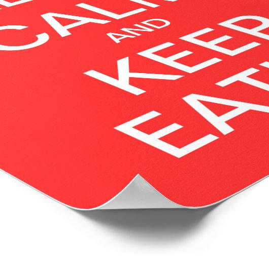 Aangepast Poster kalm houden (Hoek)