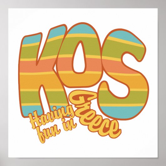 Aangepast poster KOS Griekenland (Voorkant)