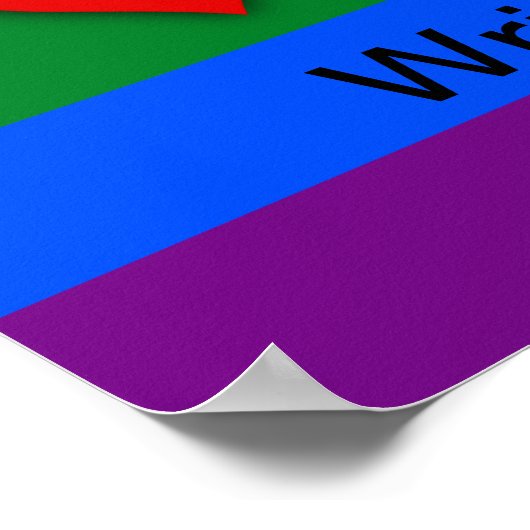 Aangepast Poster LGBT-vlag (Hoek)