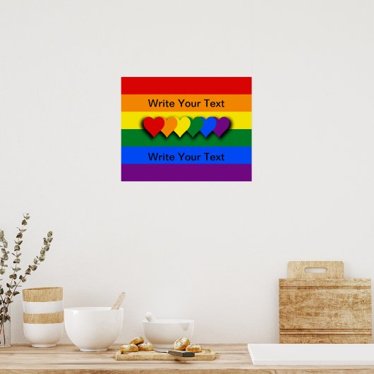 Aangepast Poster LGBT-vlag (Keuken)