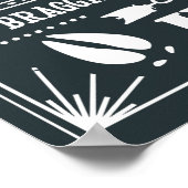 Aangepast Poster met achtergrond jachtregels lijst (Hoek)