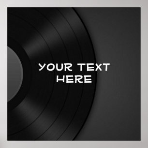 Aangepast POSTER met Vinylontwerpachtergrond