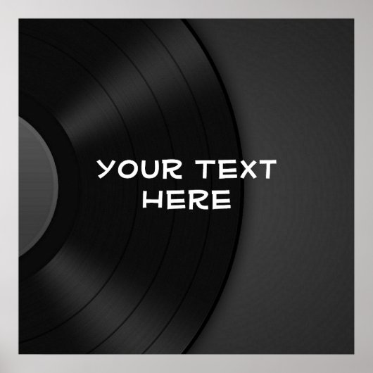 Aangepast POSTER met Vinylontwerpachtergrond (Voorkant)