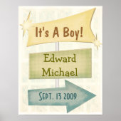 Aangepast Poster nieuwe baby / elke willekeurige l (Voorkant)