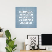 Aangepast Poster offerte, aangepast blauw-grijs (Thuiskantoor)
