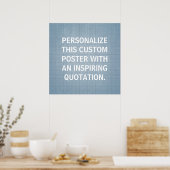 Aangepast Poster offerte, aangepast blauw-grijs (Keuken)