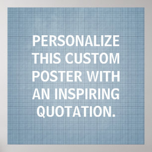 Aangepast Poster offerte, aangepast blauw-grijs