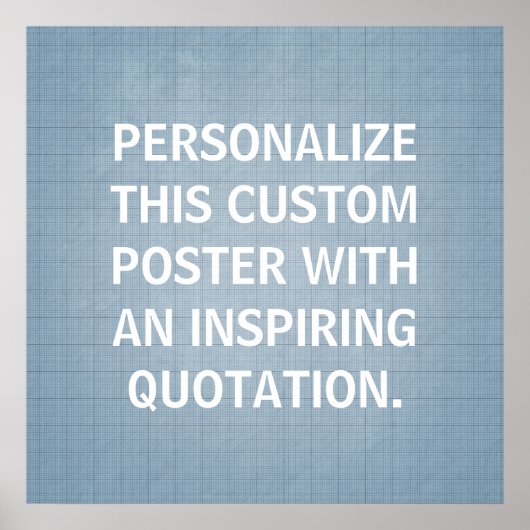 Aangepast Poster offerte, aangepast blauw-grijs (Voorkant)