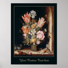 Aangepast poster van de bloemen van Van den Berghe