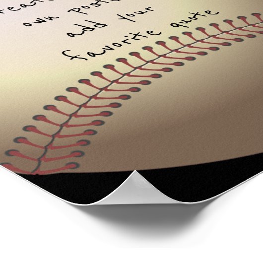 aangepast poster voegt uw eigen honkbalontwerp voo (Hoek)