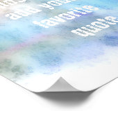 aangepast poster voegt uw eigen quotumblauwe water (Hoek)