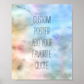 aangepast poster voegt uw eigen quotumblauwe water (Voorkant)