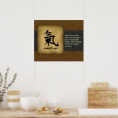 Aangepast Poster voor Aziatische Energy Chi Quote (Keuken)