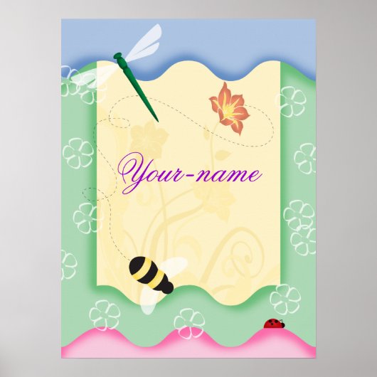 Aangepast Poster voor bloemen (Voorkant)